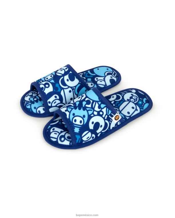 pantuflas bebe milo mujer A Bathing Ape 00RH1218 azul
