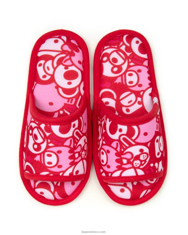 pantuflas bebe milo mujer A Bathing Ape 00RH1219 rosa