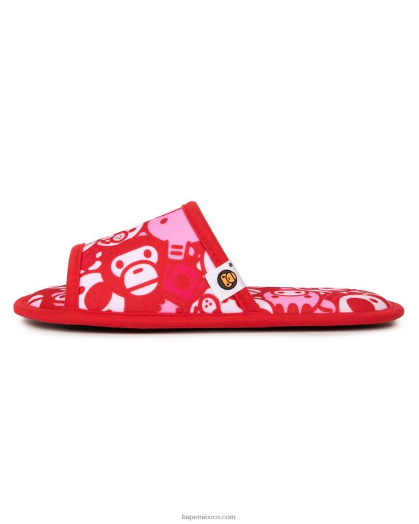 pantuflas bebe milo mujer A Bathing Ape 00RH1219 rosa
