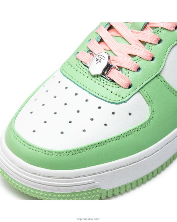 zapatillas mujer A Bathing Ape 00RH1252 verde claro