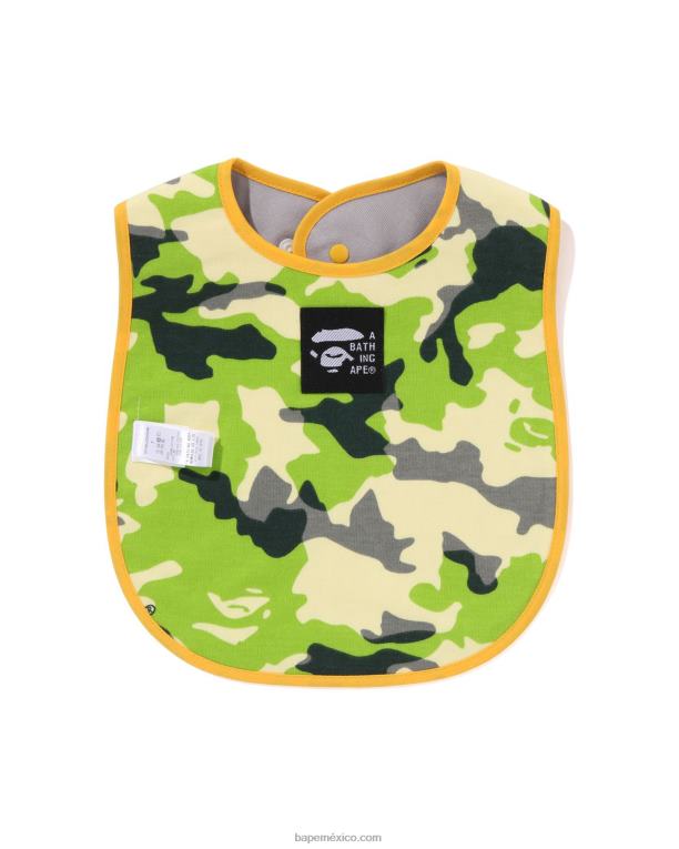 babero reversible con estampado de chaleco de pesca milo baby milo de Woodland camo niños A Bathing Ape 00RH1380 beige