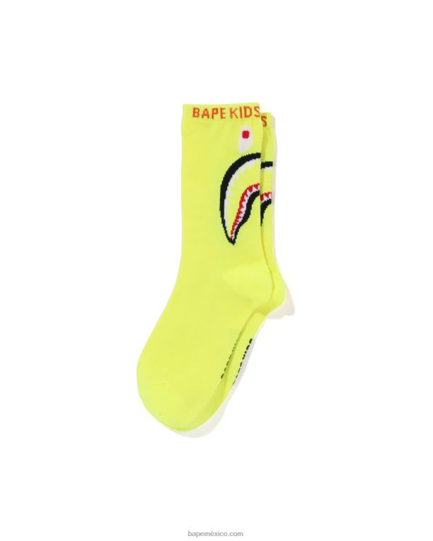 calcetines de tiburon niños A Bathing Ape 00RH1404 amarillo