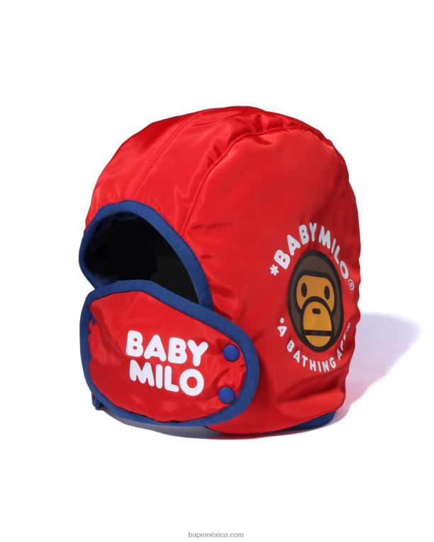 gorra de bebe milo niños A Bathing Ape 00RH1715 rojo brillante