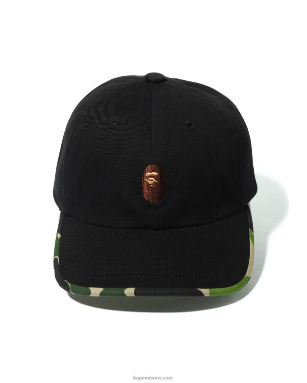 gorra de camuflaje abc niños A Bathing Ape 00RH1692 negro