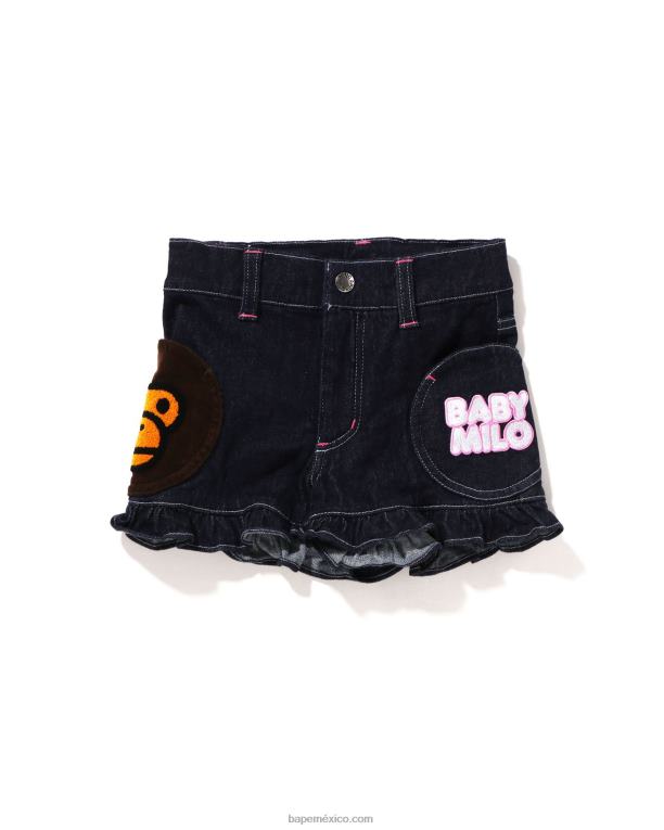 shorts baby milo con bolsillos niños A Bathing Ape 00RH1600 Azul marino