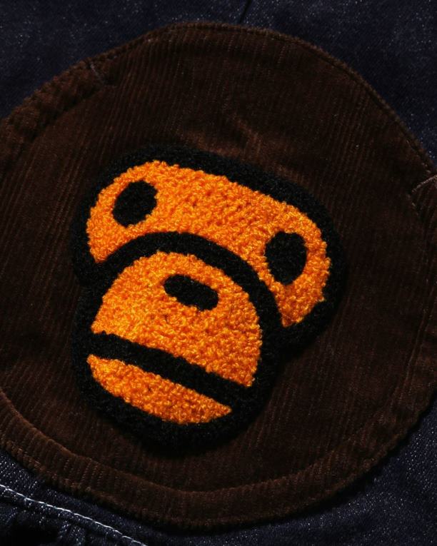 shorts baby milo con bolsillos niños A Bathing Ape 00RH1600 Azul marino