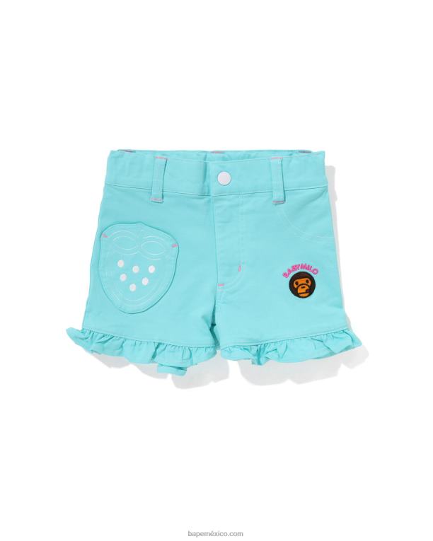 shorts baby milo con volantes de fresas niños A Bathing Ape 00RH1416 menta