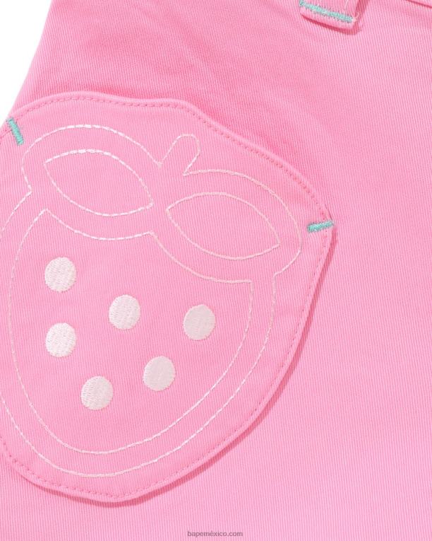 shorts baby milo con volantes de fresas niños A Bathing Ape 00RH1417 rosa