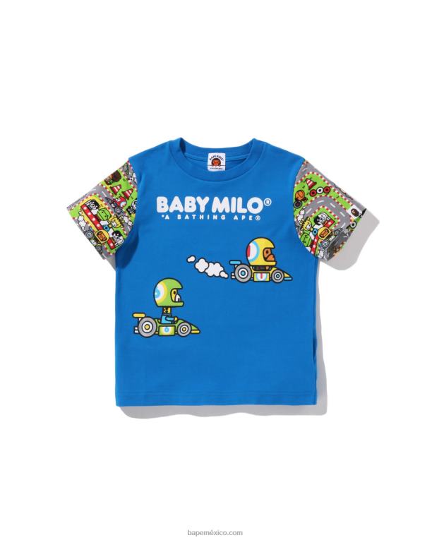 Camiseta Baby Milo Racing Friends niños A Bathing Ape 00RH1621 azul