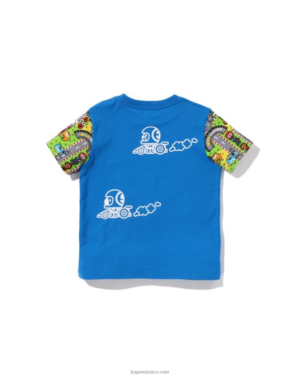 Camiseta Baby Milo Racing Friends niños A Bathing Ape 00RH1621 azul
