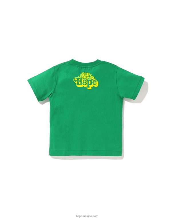 baby milo camiseta de frutas mixtas #1 niños A Bathing Ape 00RH1372 Esmeralda