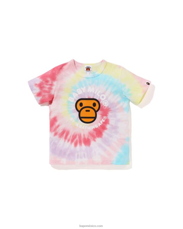 camiseta baby milo teñida niños A Bathing Ape 00RH1708 amarillo