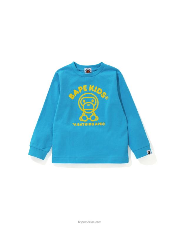 camiseta bebé milo alfombra niños A Bathing Ape 00RH1736 azul