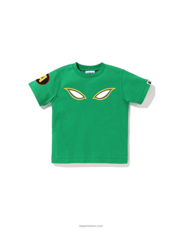camiseta de sombra niños A Bathing Ape 00RH1364 ejercito verde