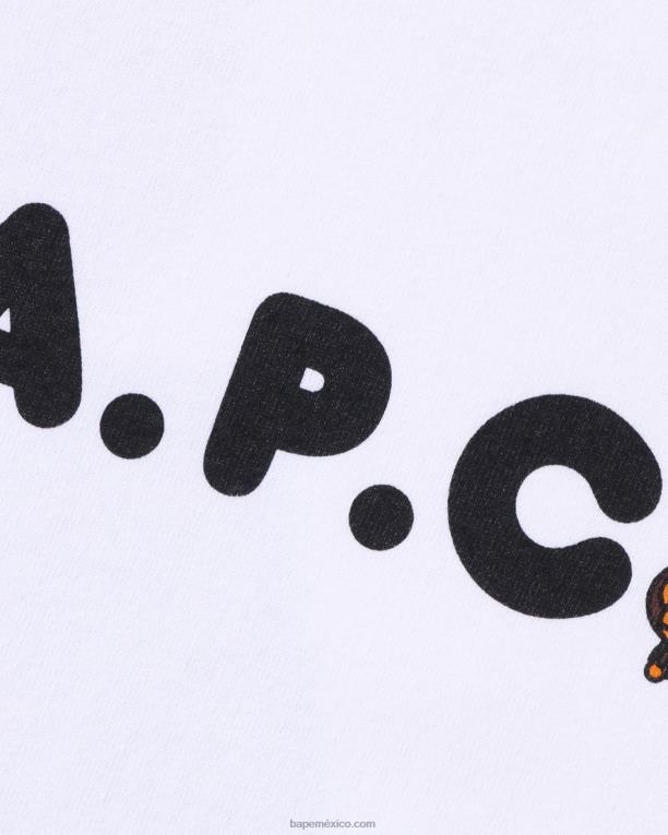 x a.p.c. milo en camiseta apc niños A Bathing Ape 00RH1573 blanco