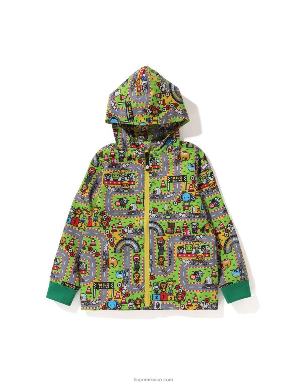 chamarra con capucha de carreras baby milo niños A Bathing Ape 00RH1723 caso