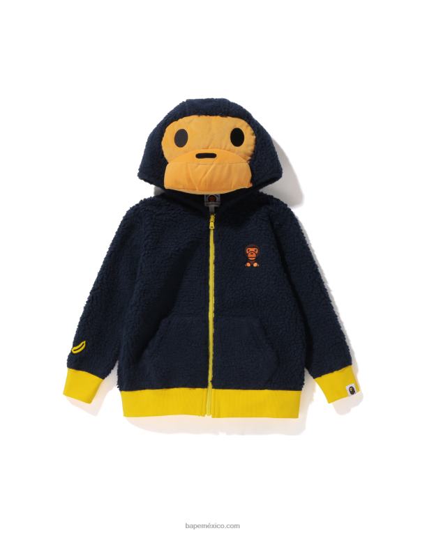 chamarra de felpa baby milo boa niños A Bathing Ape 00RH1779 azul