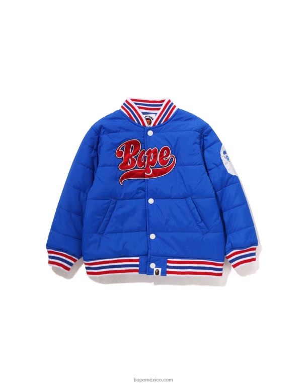 chaqueta acolchada con parche niños A Bathing Ape 00RH1547 azul