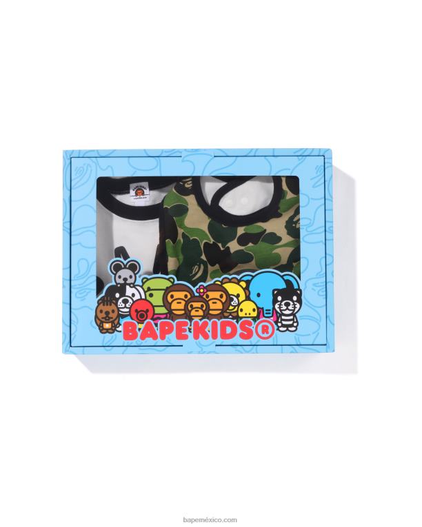 abc camo baby milo set de regalo niños A Bathing Ape 00RH1279 ejercito verde