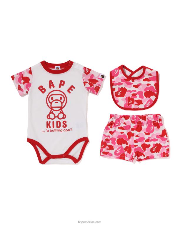 abc camo baby milo set de regalo niños A Bathing Ape 00RH1280 rosa