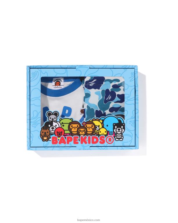 abc camo baby milo set de regalo niños A Bathing Ape 00RH1295 azul claro