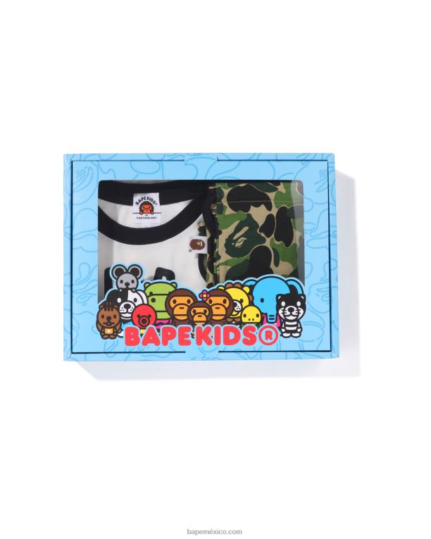 abc camo baby milo set de regalo niños A Bathing Ape 00RH1296 ejercito verde