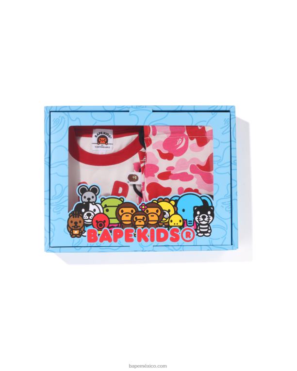 abc camo baby milo set de regalo niños A Bathing Ape 00RH1297 rosa