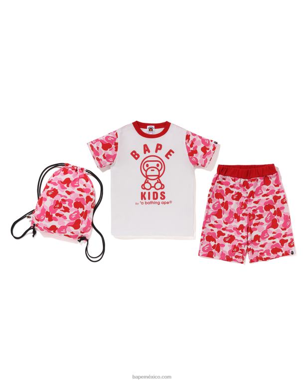 abc camo baby milo set de regalo niños A Bathing Ape 00RH1297 rosa