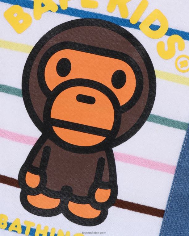 hoop baby milo tirantes pantalones mamelucos en capas niños A Bathing Ape 00RH1450 blanco