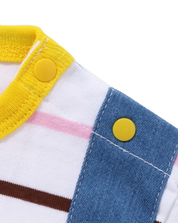 hoop baby milo tirantes pantalones mamelucos en capas niños A Bathing Ape 00RH1450 blanco