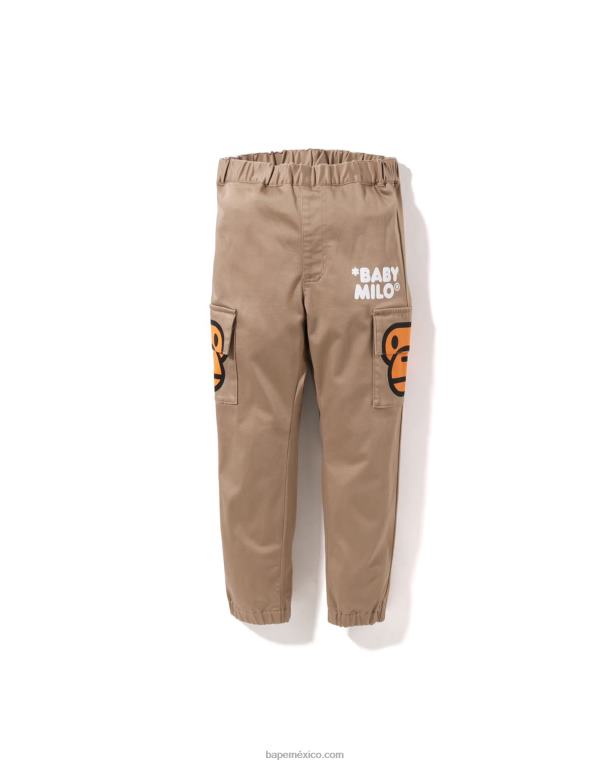 Pantalones baby milo con bolsillos laterales niños A Bathing Ape 00RH1598 beige