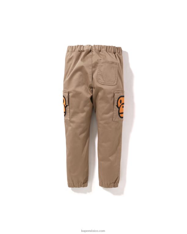 Pantalones baby milo con bolsillos laterales niños A Bathing Ape 00RH1598 beige
