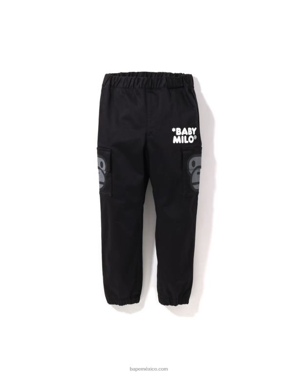 Pantalones baby milo con bolsillos laterales niños A Bathing Ape 00RH1599 negro