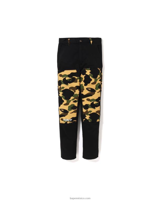 Pantalones de pintor 1st camo jr niños A Bathing Ape 00RH1498 negro