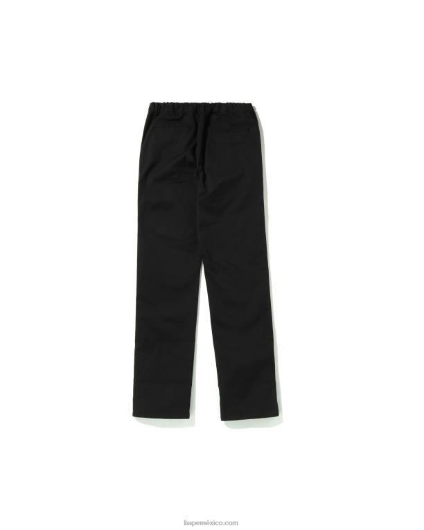 abc pantalones de camuflaje con puños jr niños A Bathing Ape 00RH1683 negro