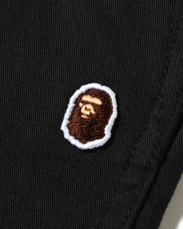 abc pantalones de camuflaje con puños jr niños A Bathing Ape 00RH1683 negro