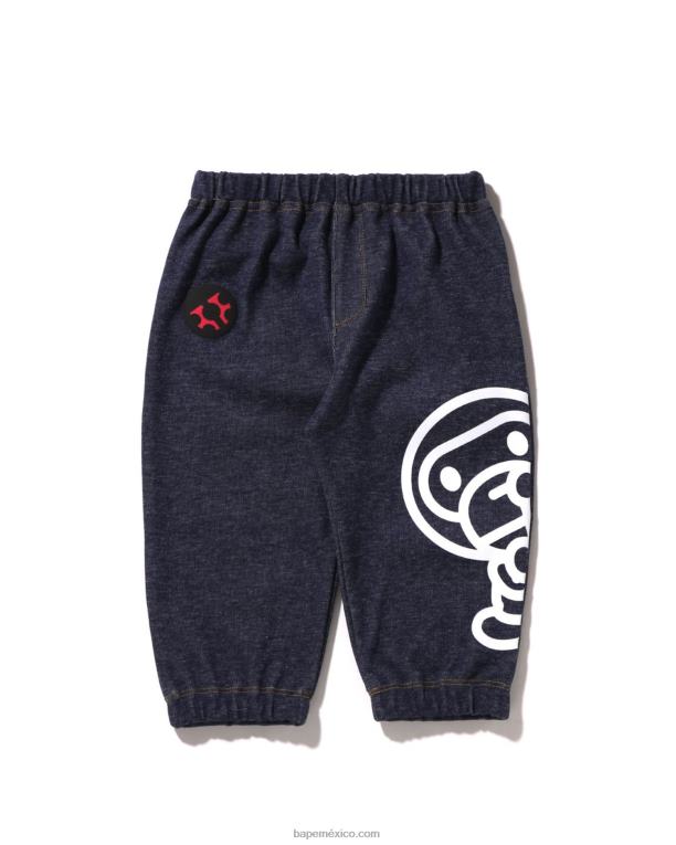 pantalon bebe milo niños A Bathing Ape 00RH1627 mezclilla