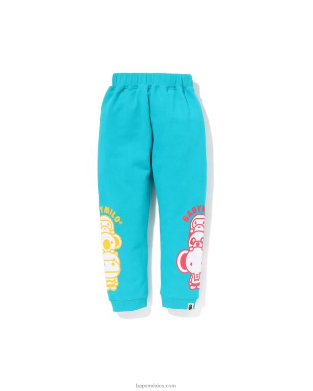 pantalon de chándal baby milo friends niños A Bathing Ape 00RH1420 menta