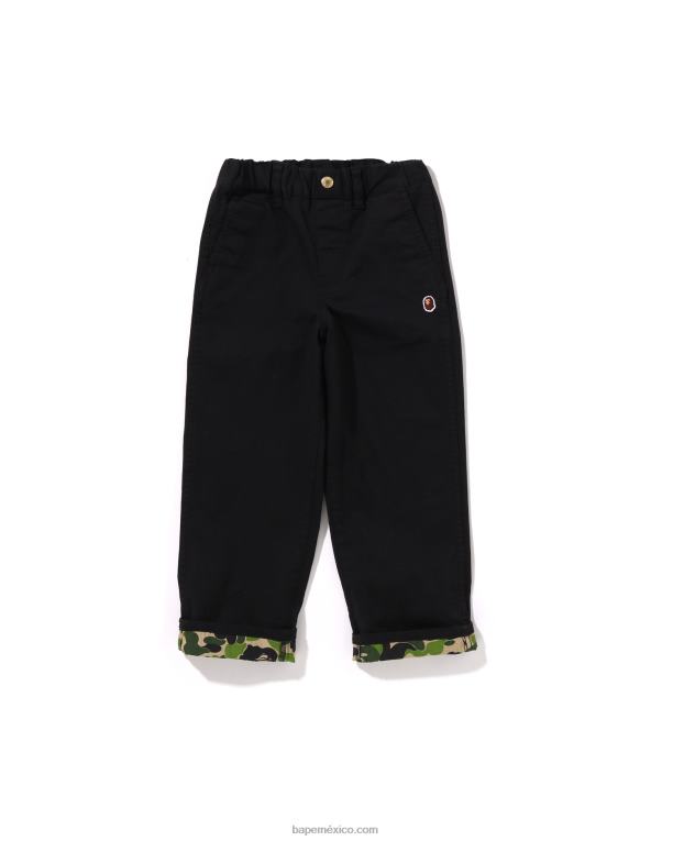 pantalones camuflados abc niños A Bathing Ape 00RH1672 negro