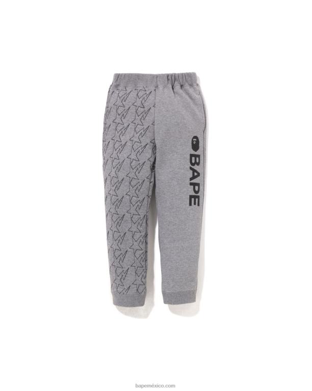 pantalones de chándal acolchados sta niños A Bathing Ape 00RH1542 gris