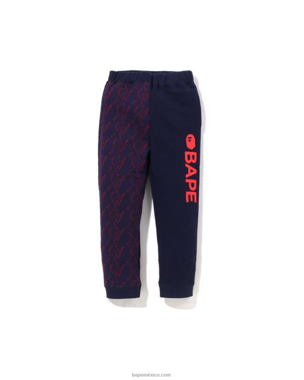 pantalones de chándal acolchados sta niños A Bathing Ape 00RH1543 azul