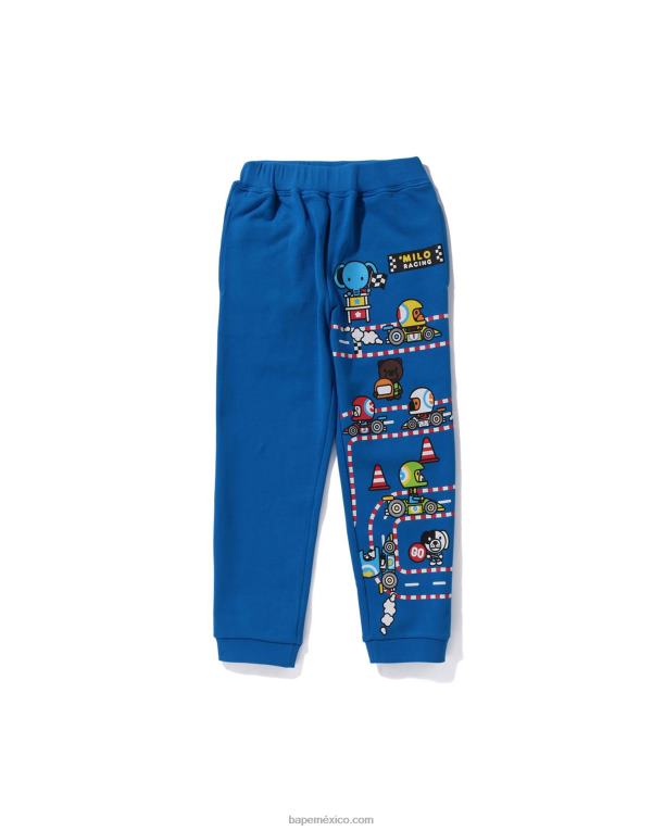 pantalones de chándal baby milo racing friends niños A Bathing Ape 00RH1731 azul