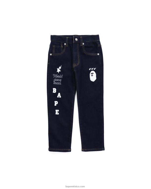 pantalones de mezclilla con múltiples estampados niños A Bathing Ape 00RH1765 mezclilla
