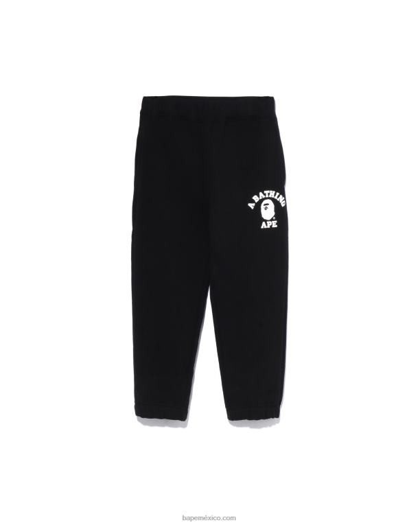 pantalones deportivos universitarios niños A Bathing Ape 00RH1444 negro
