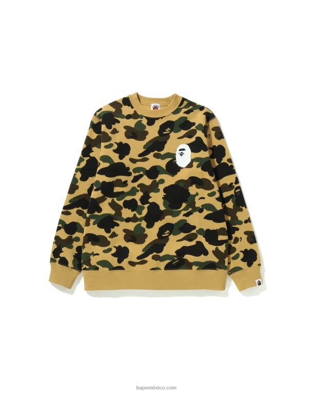 1st camo head cuello redondo jr niños A Bathing Ape 00RH1667 amarillo