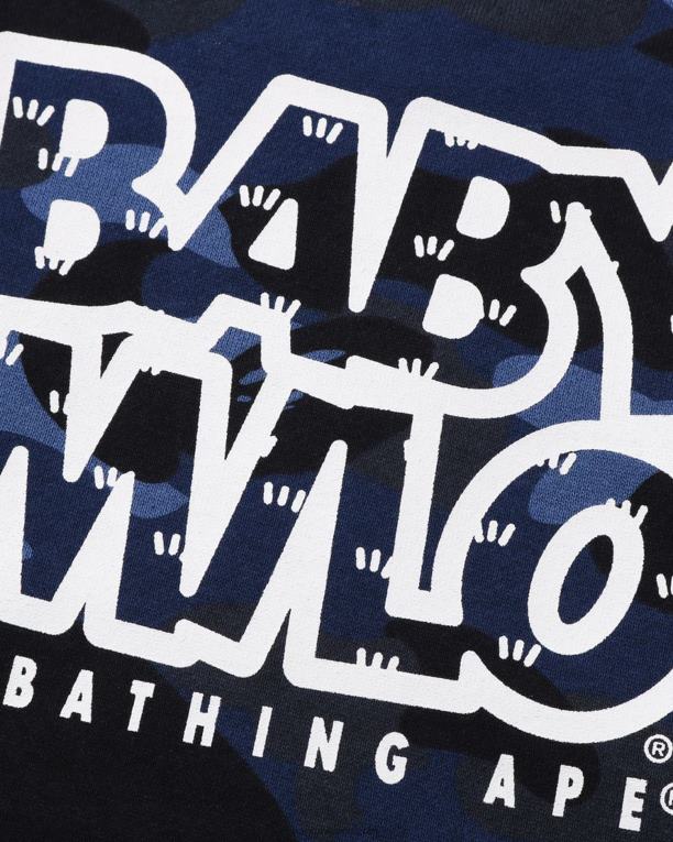 color camo baby milo camp cuello redondo niños A Bathing Ape 00RH1471 Azul marino