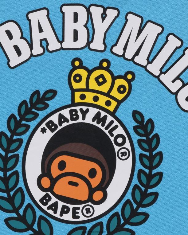 cuello redondo con el emblema de baby milo niños A Bathing Ape 00RH1342 azul