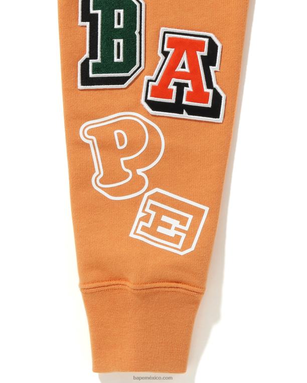 múltiples fuentes sudadera con capucha jr niños A Bathing Ape 00RH1695 naranja