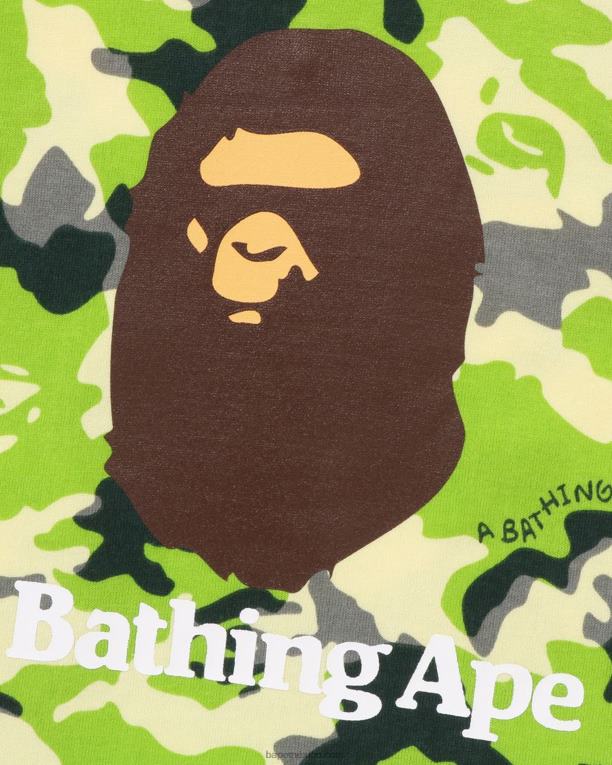 camiseta sin mangas de camuflaje Woodland niños A Bathing Ape 00RH1366 verde claro