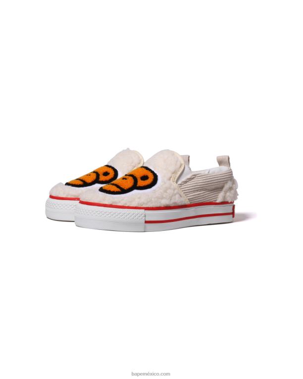zapatillas baby milo boa niños A Bathing Ape 00RH1523 blanco